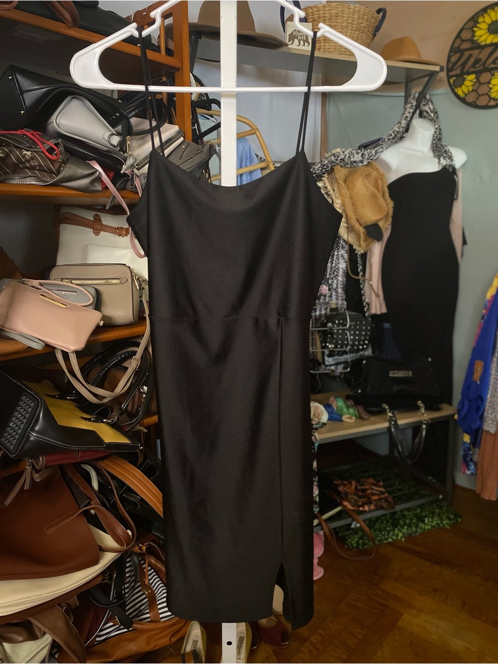 Classic Black Spaghetti-Strap Mini Dress